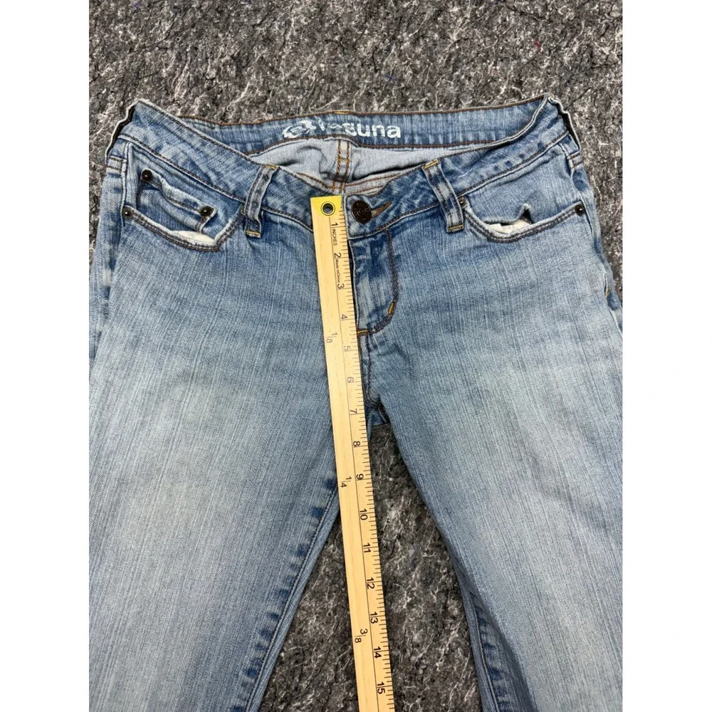 Bullhead Laguna Bootcut Jeans Light Wash Low Rise Size 7 Long Stretch Denim - Picture 4 of 15